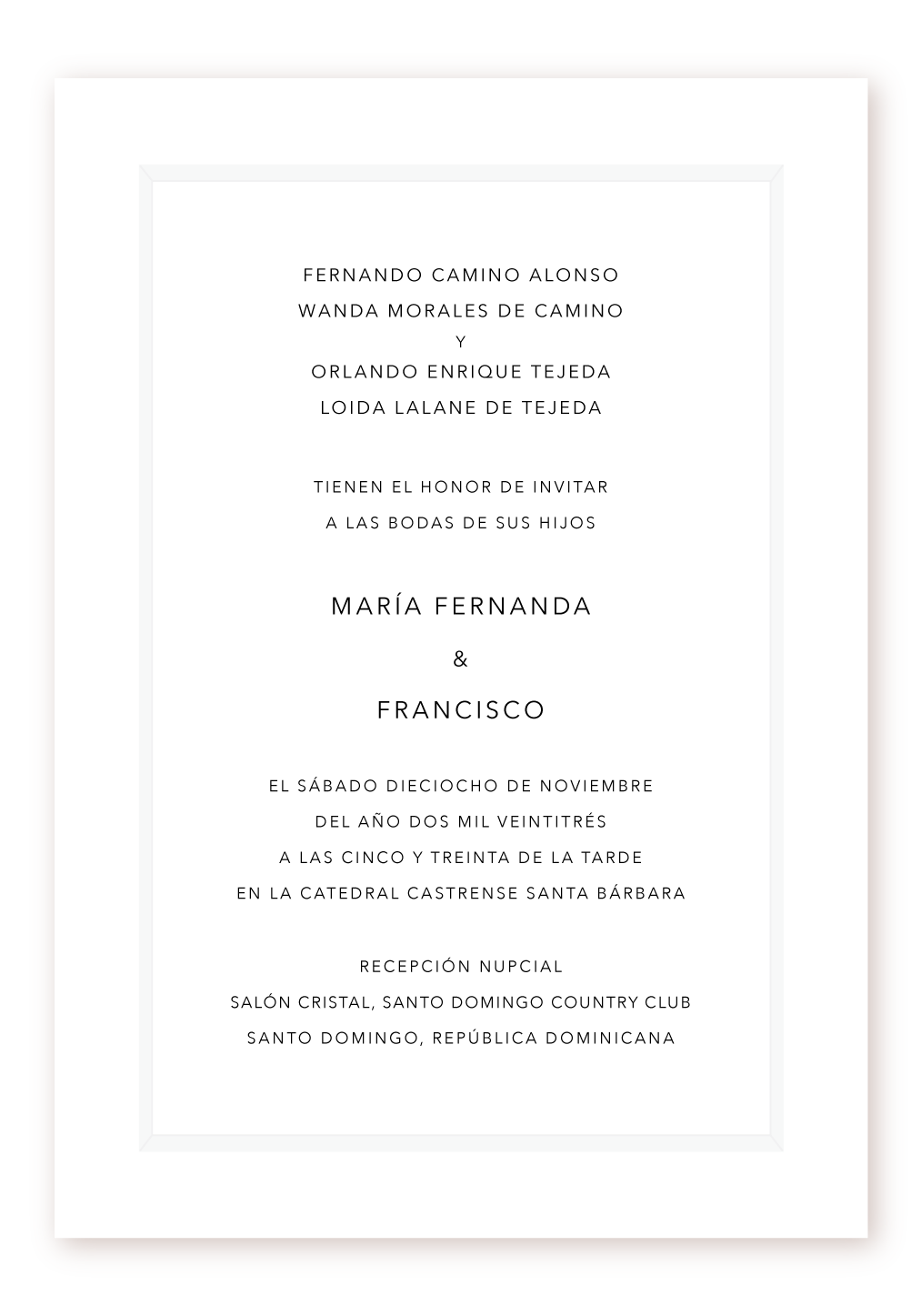Invitación 1 Panel