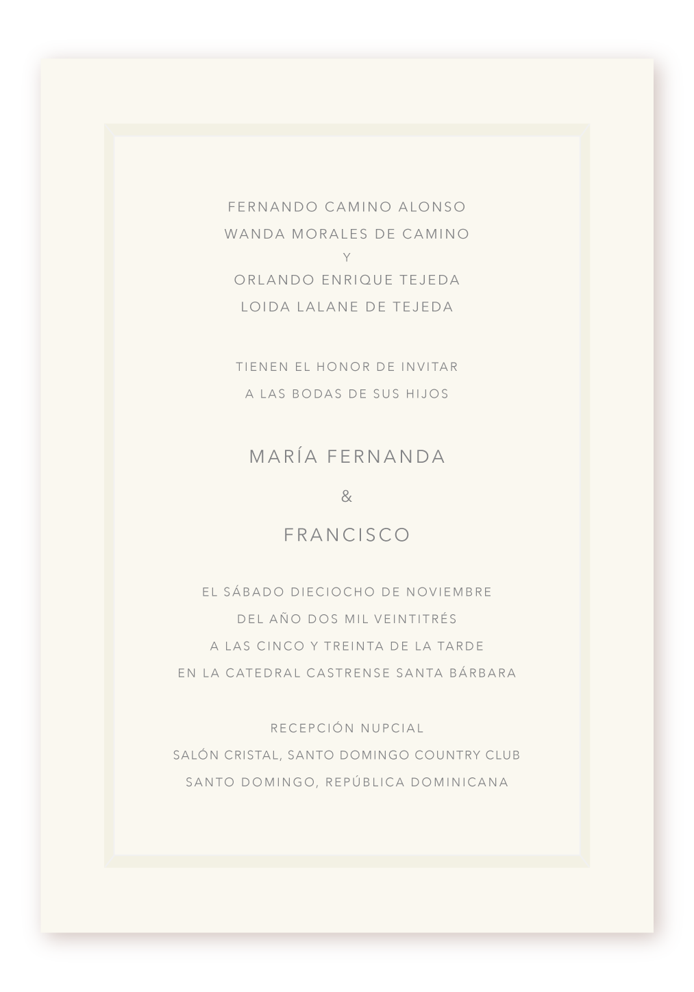 Invitación 1 Panel
