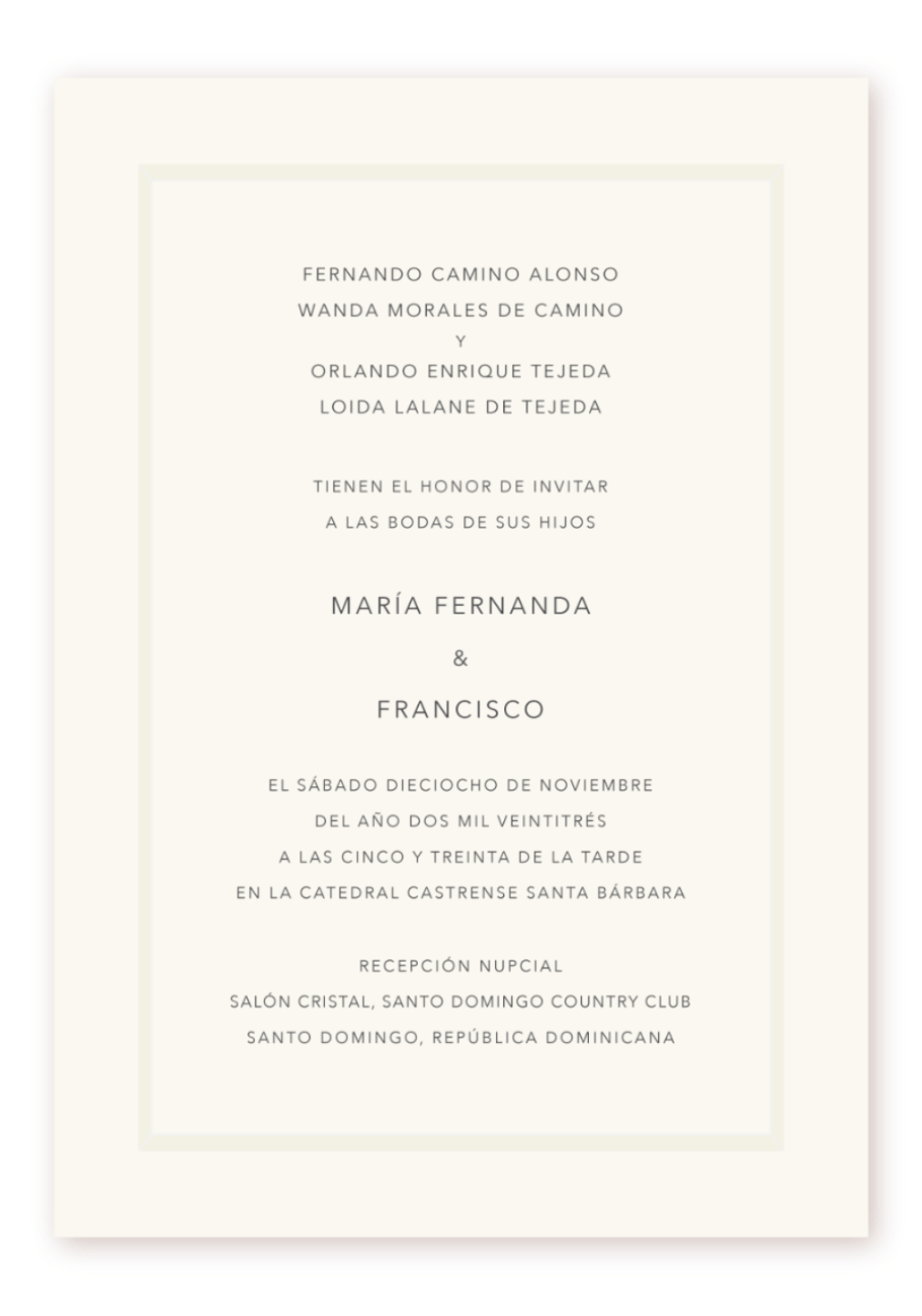 Invitación 1 Panel