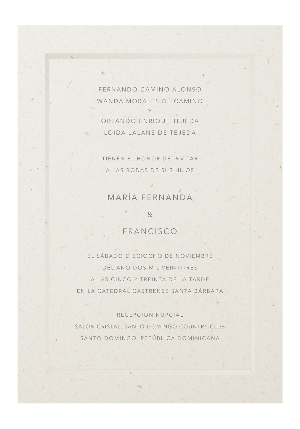 Invitación 1 Panel