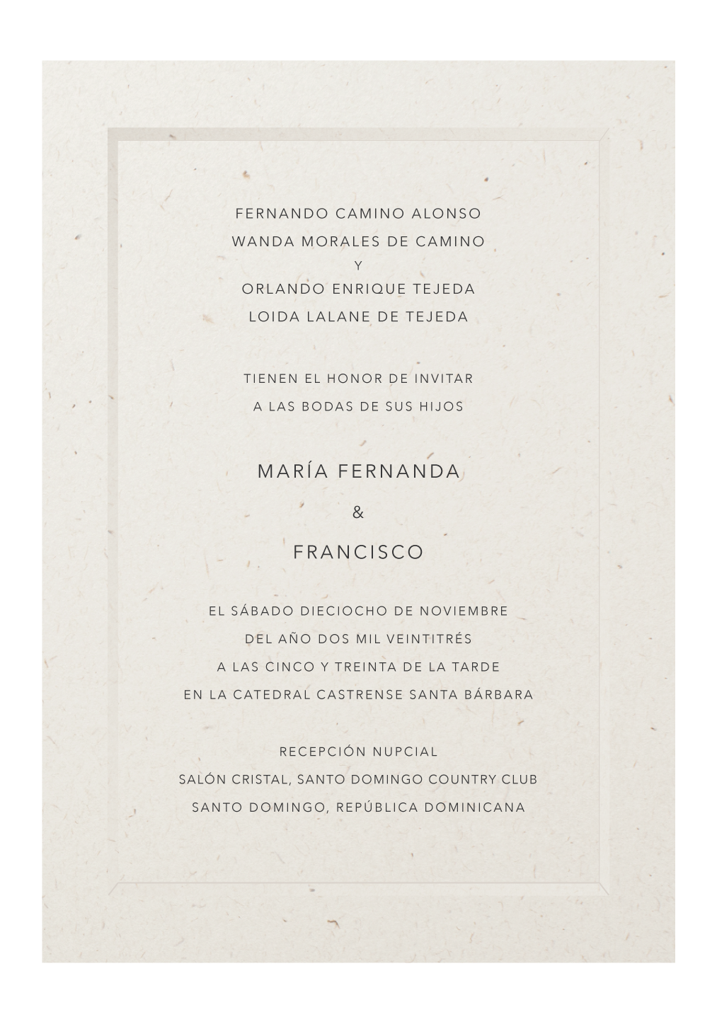 Invitación 1 Panel