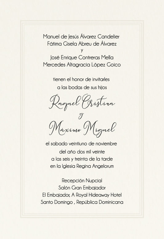 Invitación 3 Paneles